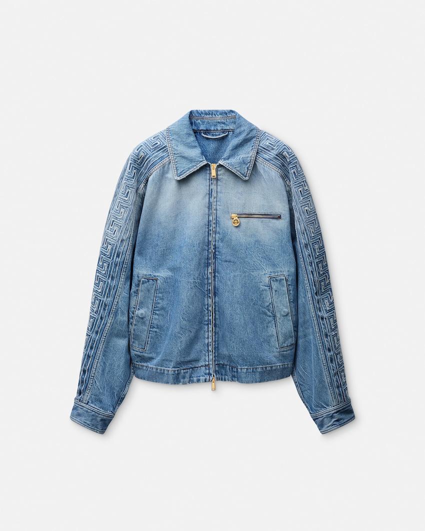 denim zip blouson by VERSACE