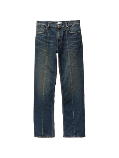 distressed straight jeans by VERSACE