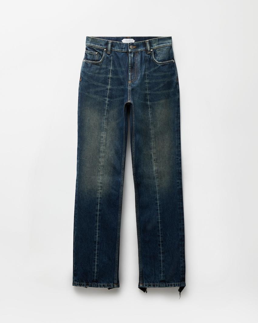 distressed straight jeans by VERSACE