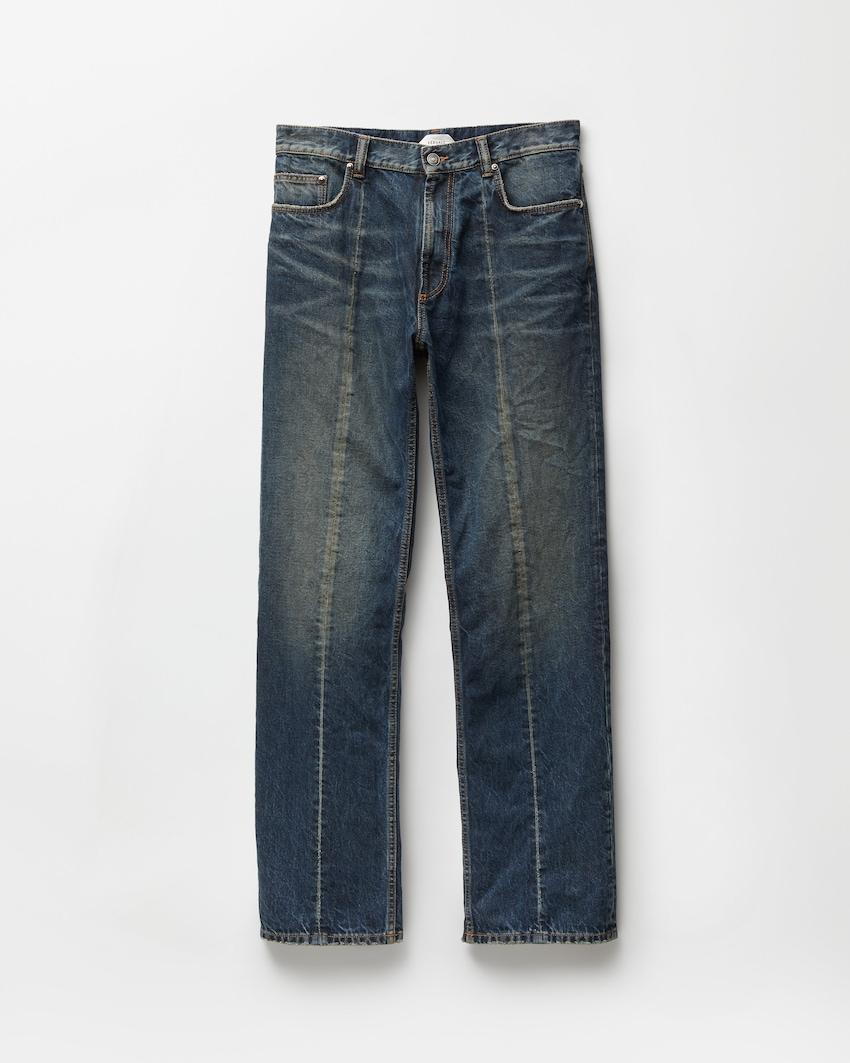 distressed straight jeans by VERSACE
