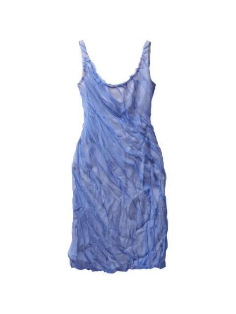 draped silk-chiffon midi dress by VERSACE