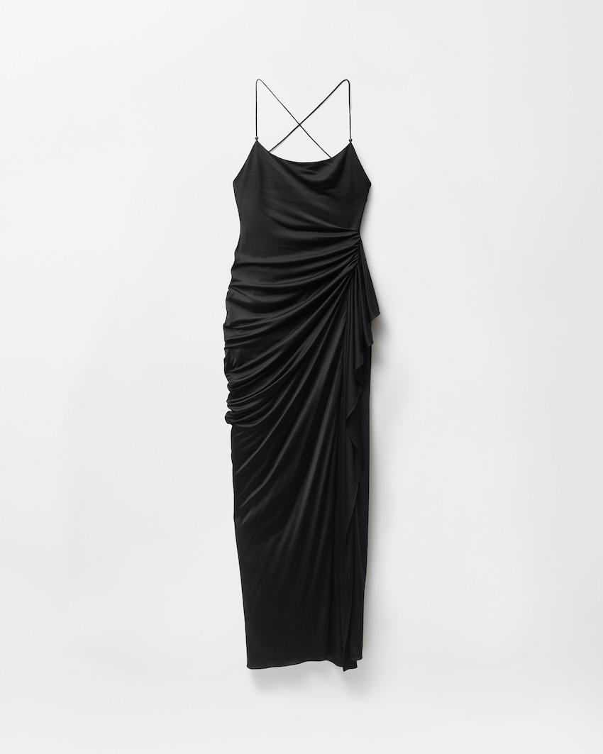 draped viscose-jersey gown by VERSACE