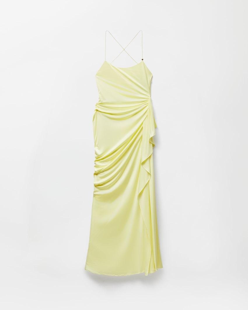 draped viscose-jersey gown by VERSACE