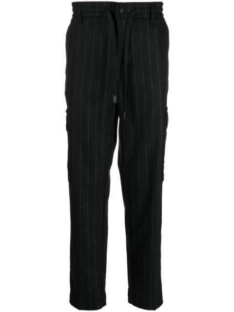 drawstring-waist striped trousers by VERSACE