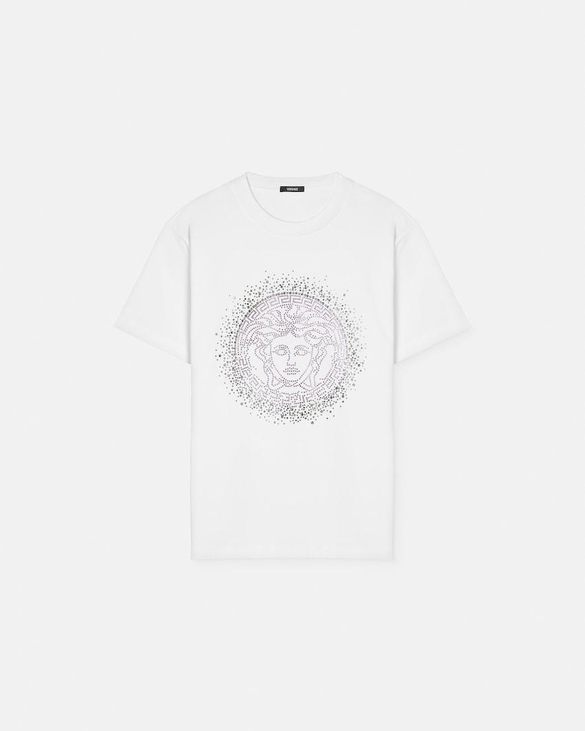 embellished cotton-jersey t-shirt by VERSACE