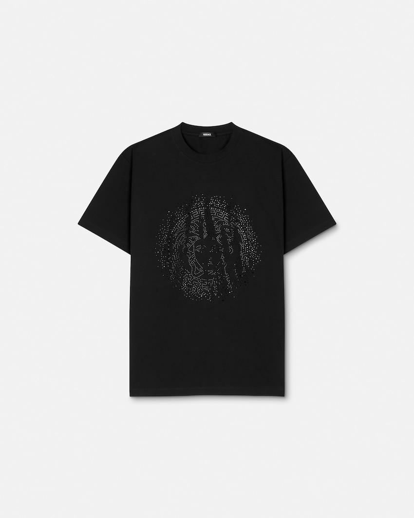 embellished cotton-jersey t-shirt by VERSACE