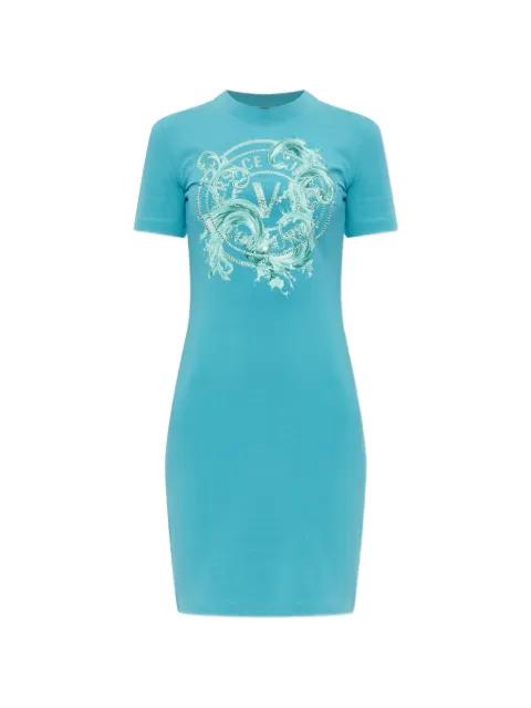 embellished graphic dress by VERSACE