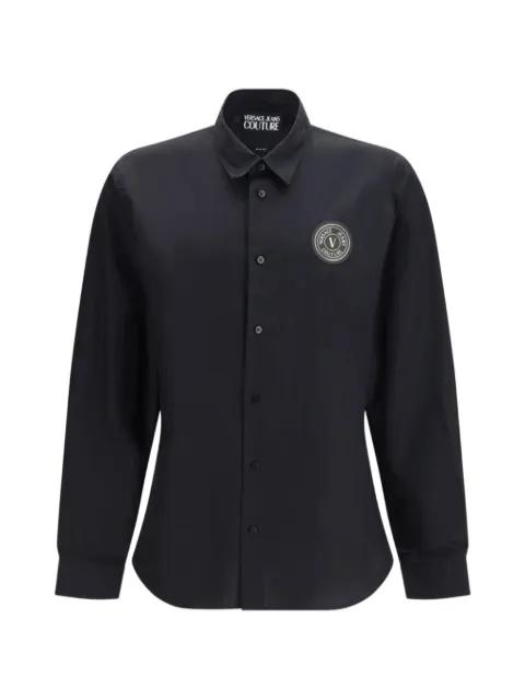 emblem-patch shirt by VERSACE