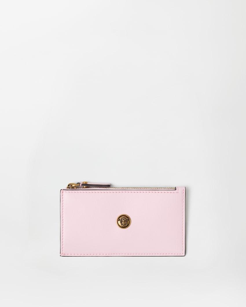 embleme leather zip card holder by VERSACE