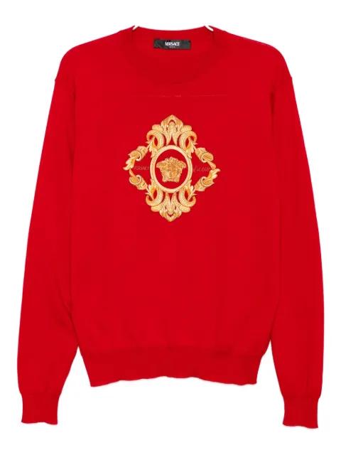 embroidered-Architectural Baroque top by VERSACE
