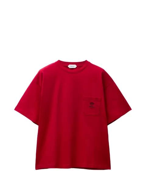 embroidered cotton-jersey T-shirt by VERSACE