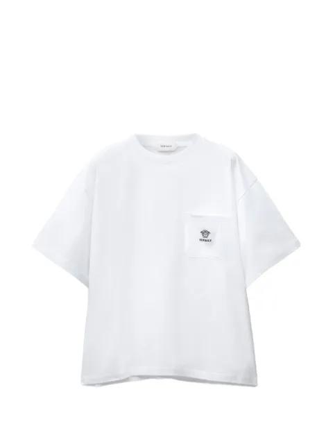 embroidered cotton-jersey T-shirt by VERSACE
