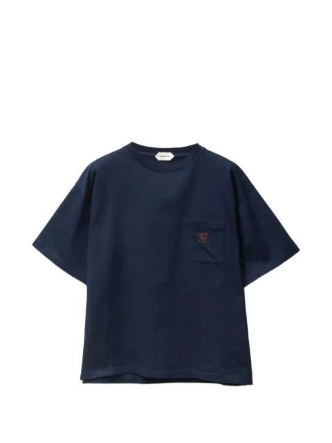 embroidered cotton-jersey T-shirt by VERSACE