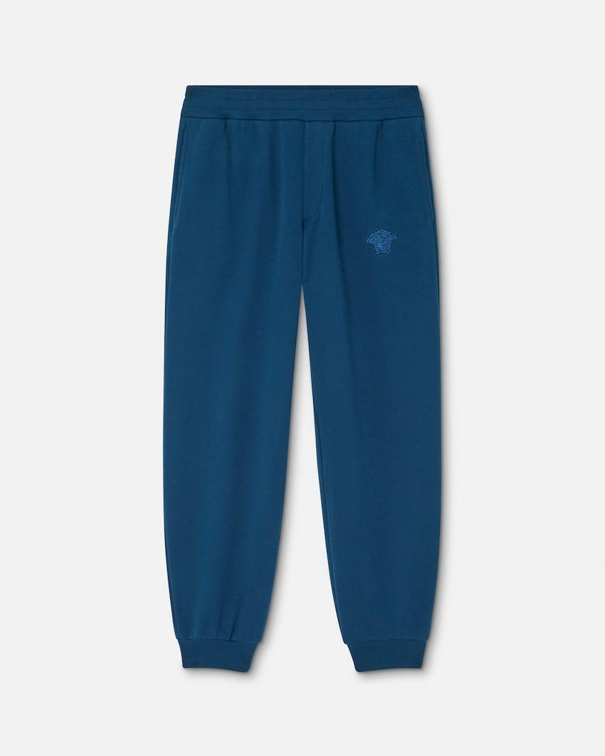 embroidered cotton-jersey sweatpants by VERSACE