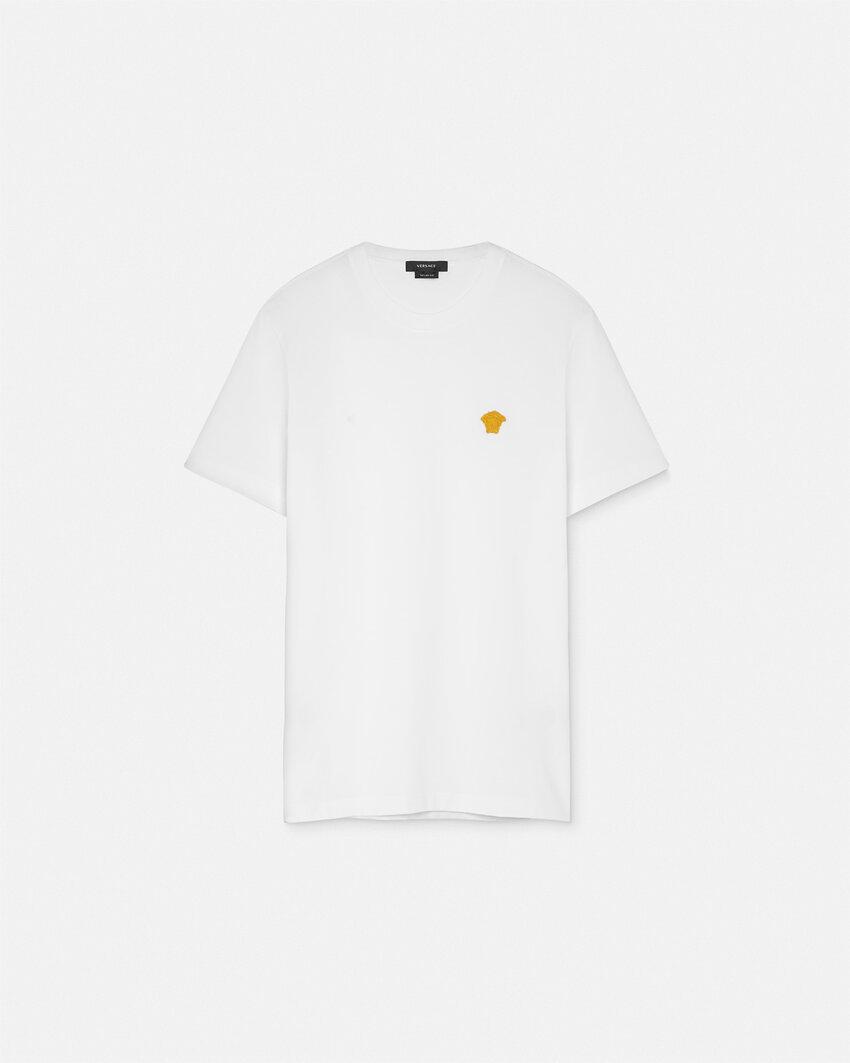embroidered cotton-jersey t-shirt by VERSACE