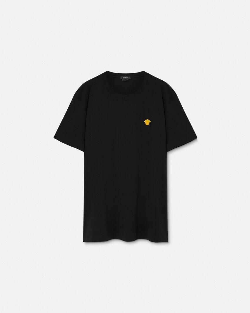 embroidered cotton-jersey t-shirt by VERSACE