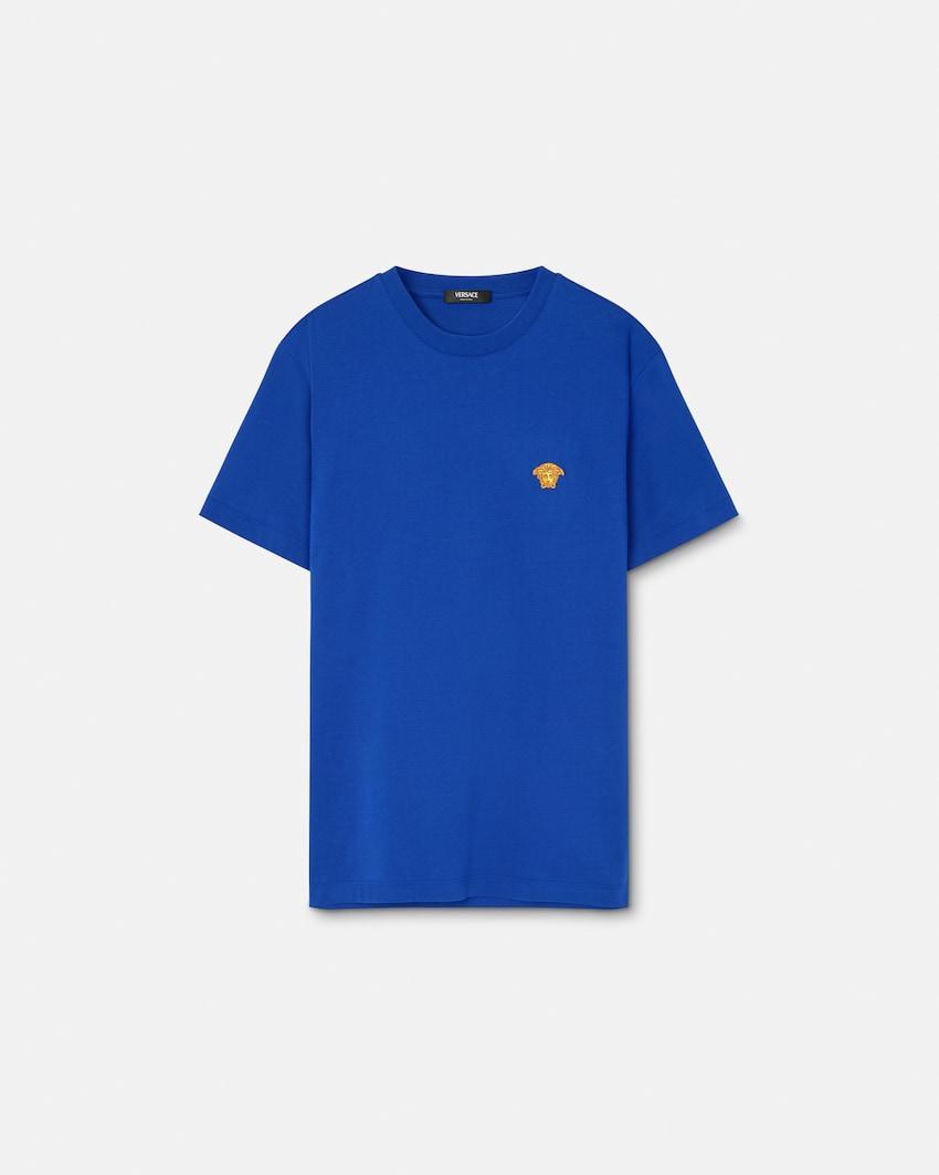 embroidered cotton-jersey t-shirt by VERSACE