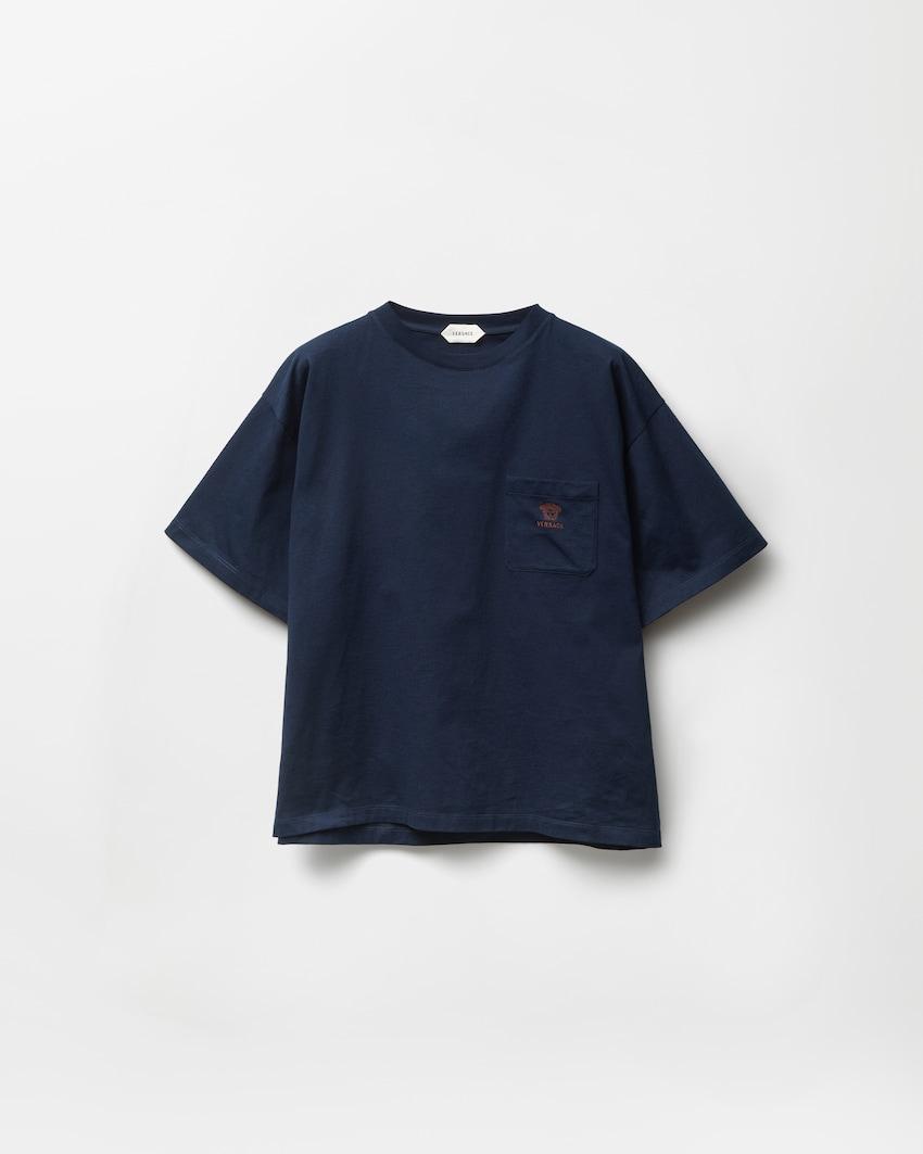 embroidered cotton-jersey t-shirt by VERSACE