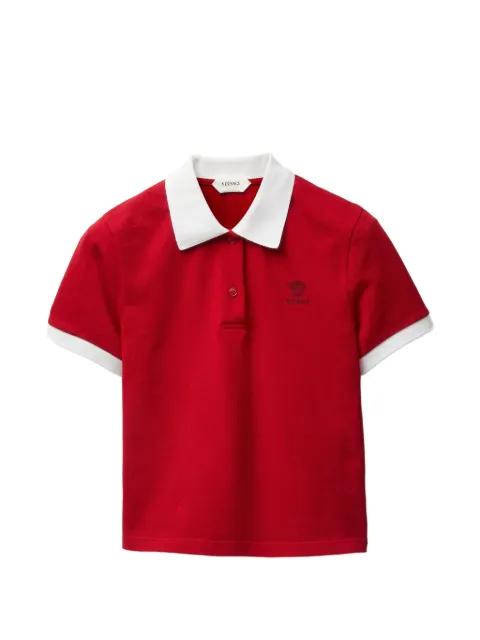 embroidered cotton piqué polo by VERSACE