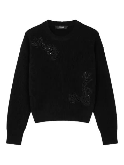 embroidered-detail sweater by VERSACE