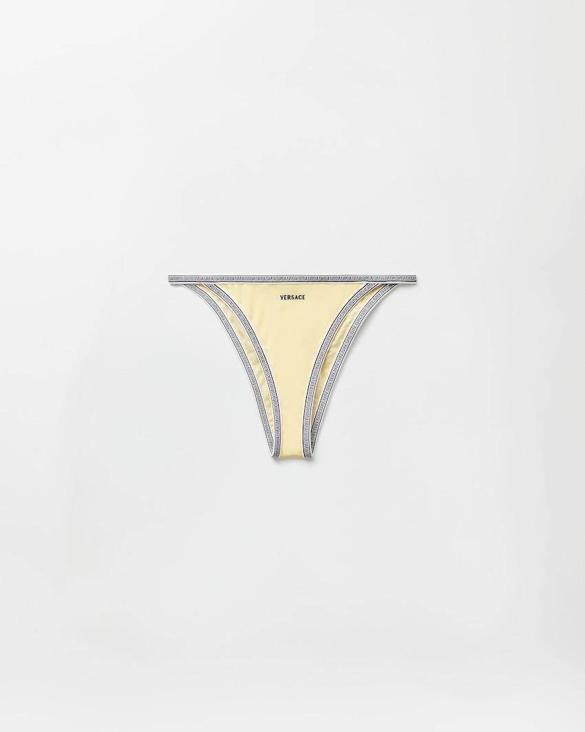 embroidered-logo bikini bottoms by VERSACE