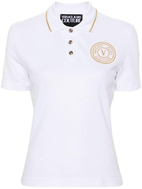 embroidered-logo polo top by VERSACE