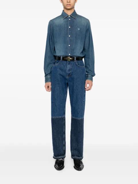 embroidered-logo shirt by VERSACE