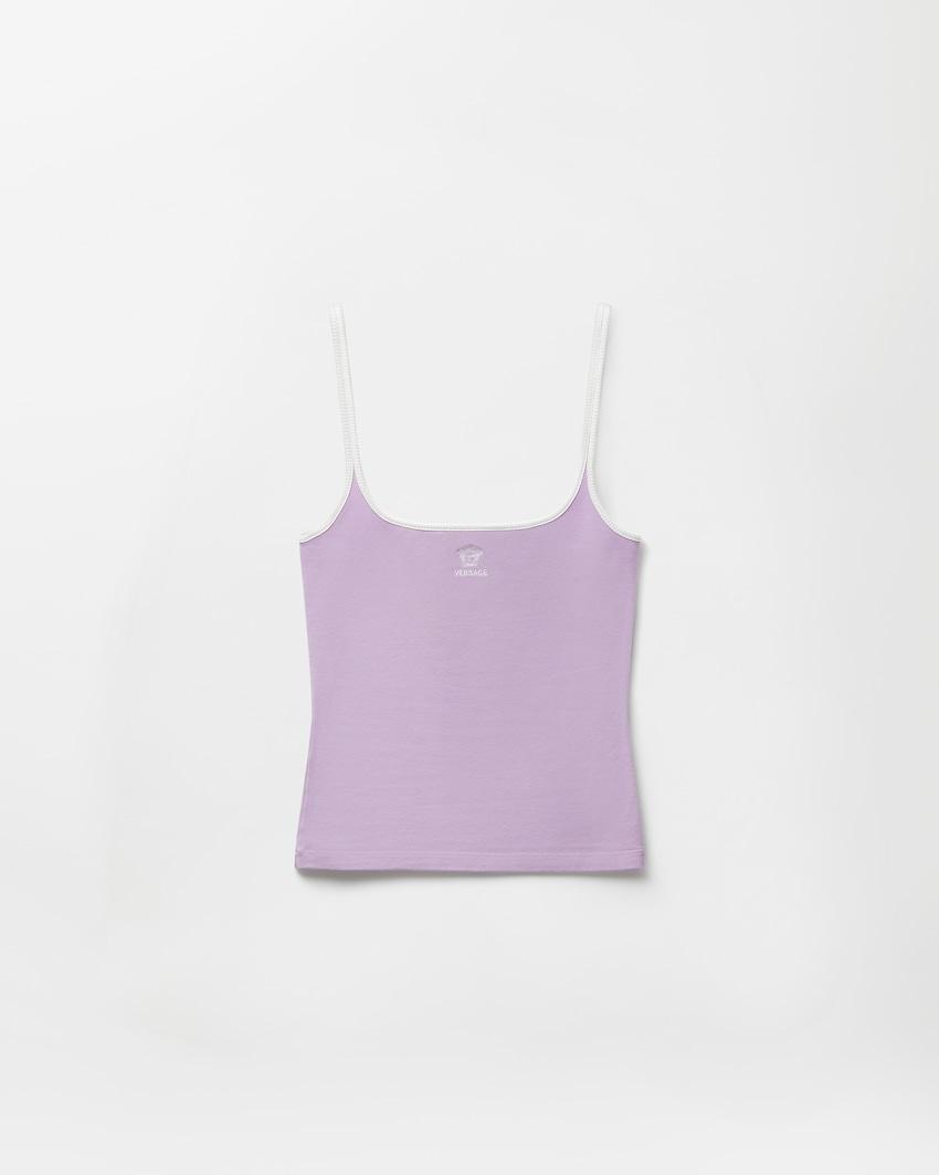 embroidered-logo stretch cotton-jersey tank top by VERSACE