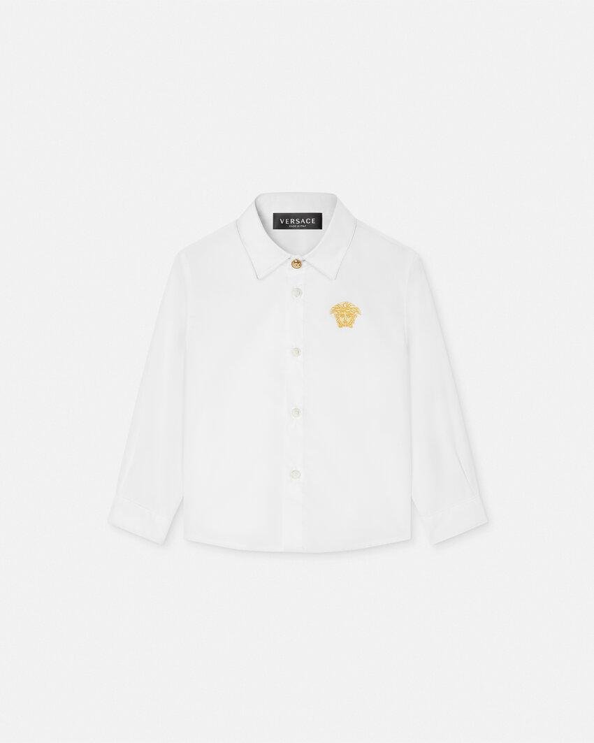 embroidered medusa baby shirt by VERSACE