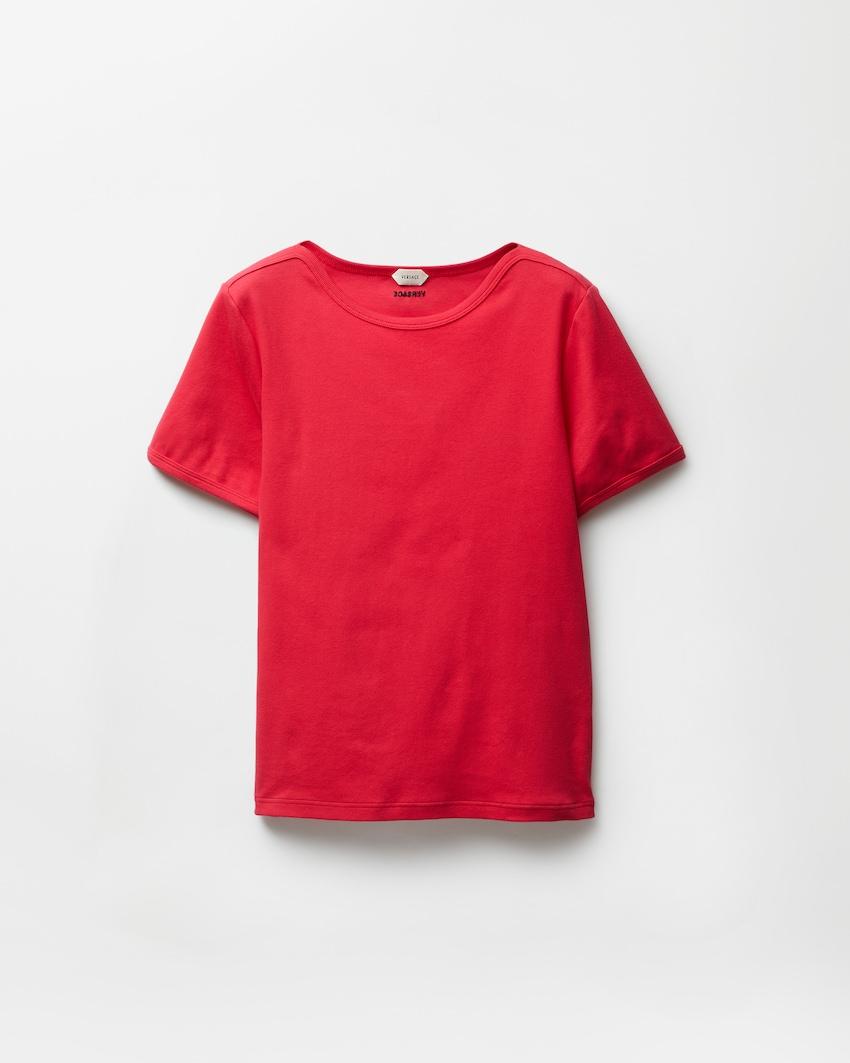 embroidered ribbed cotton-jersey t-shirt by VERSACE