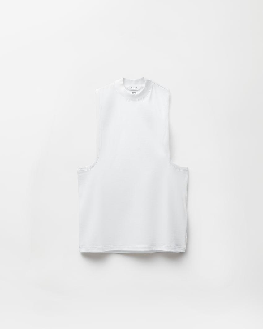 embroidered stretch cotton-jersey tank top by VERSACE