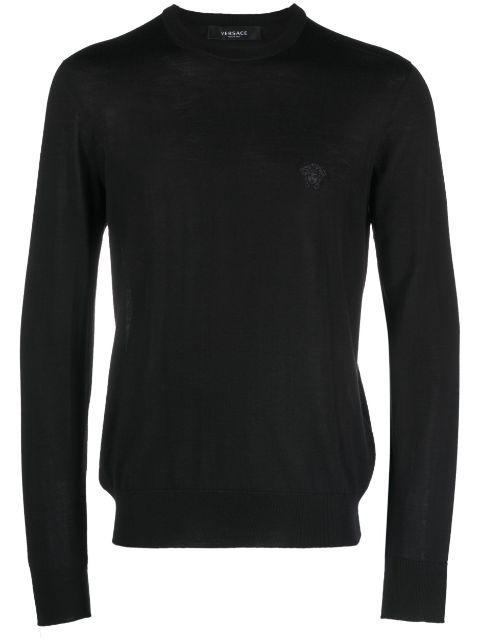 embroidered wool-blend jumper by VERSACE