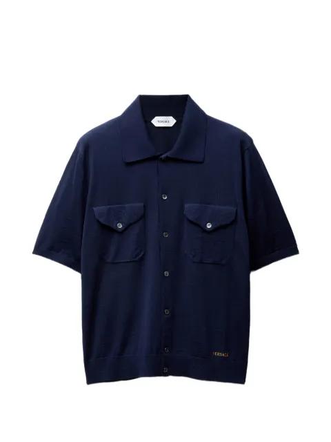 embroidered wool knit shirt by VERSACE