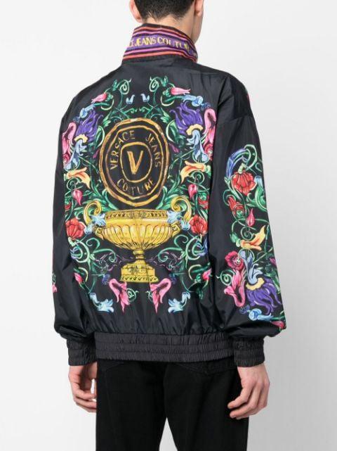 floral graphic print jacket by VERSACE