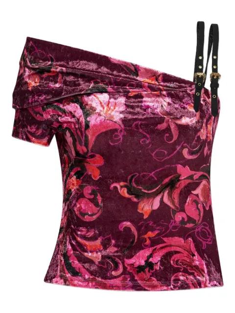 floral-pattern strap top by VERSACE