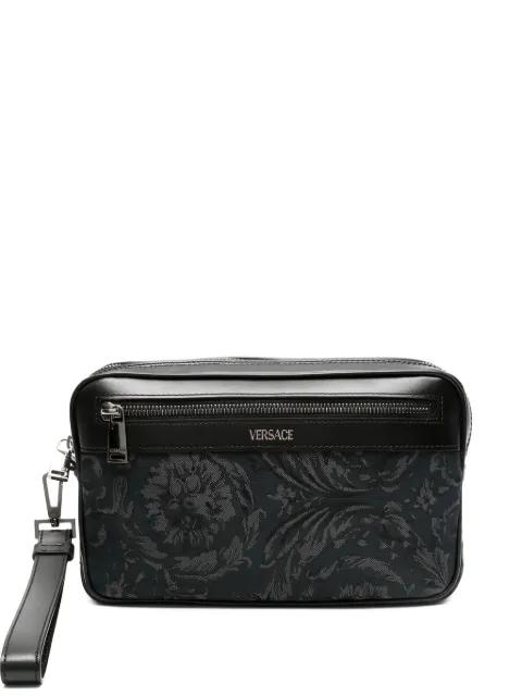 floral-print clutch bag by VERSACE
