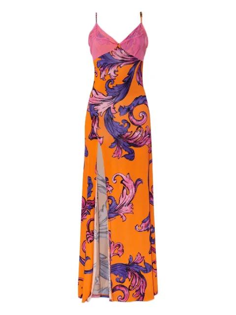 floral-print dress by VERSACE