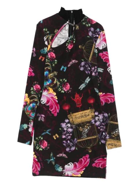 floral-print mini dress by VERSACE