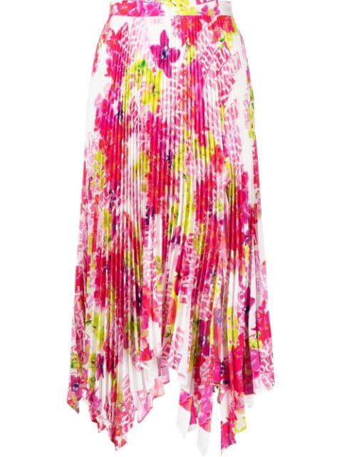 floral-print pleated skirt by VERSACE