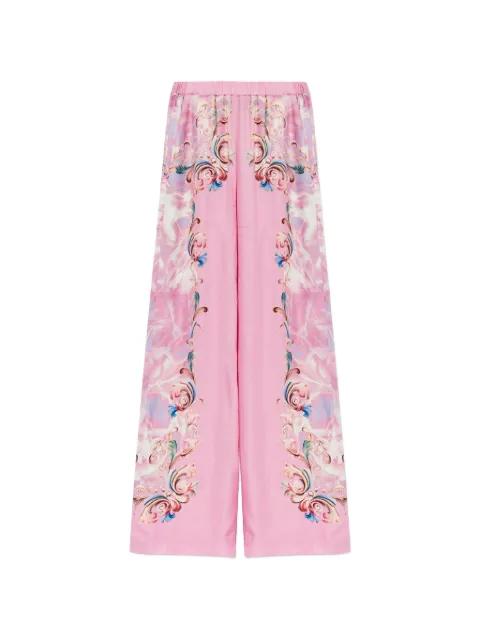 floral print trousers by VERSACE