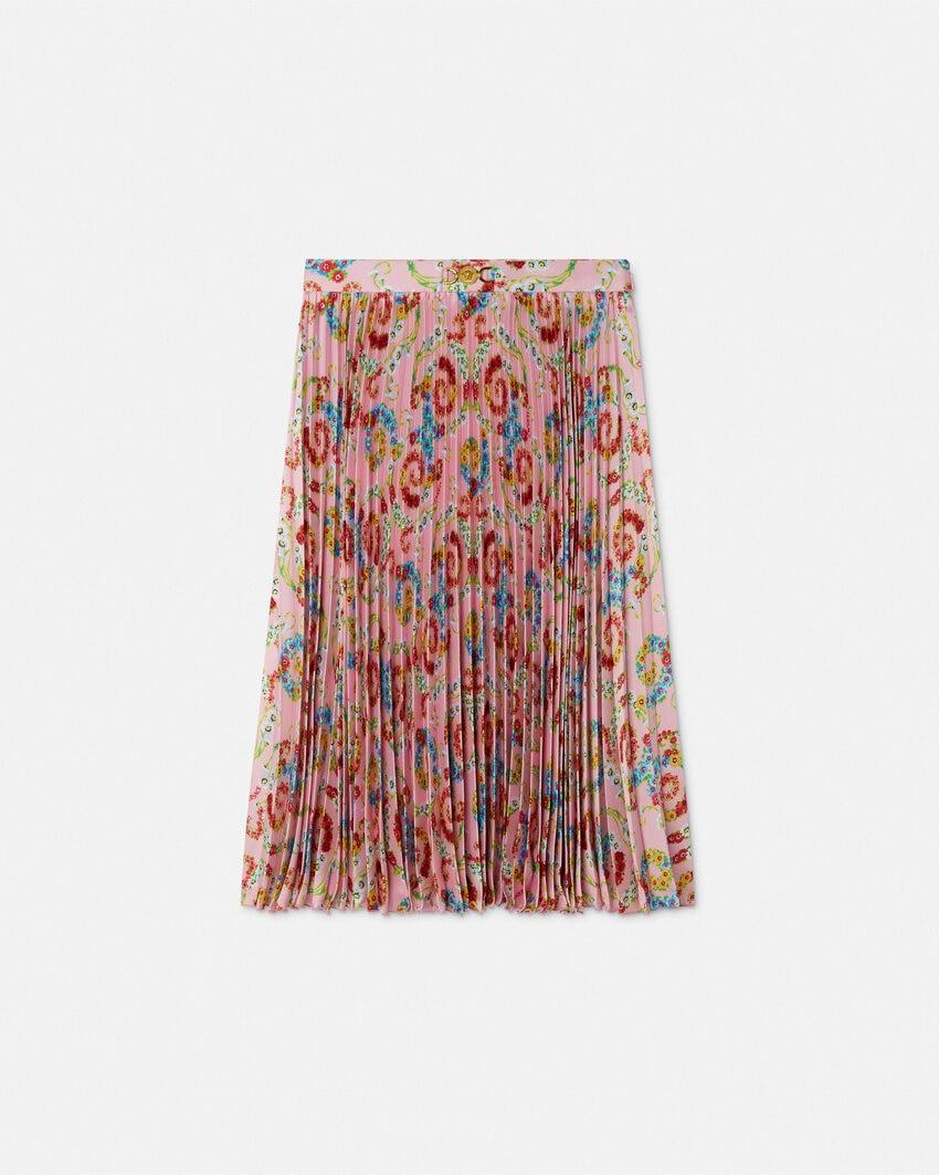 floral swirl pleated kids skirt by VERSACE