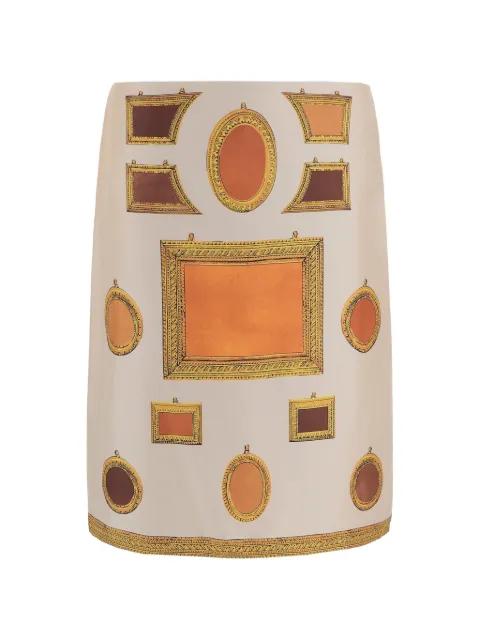 frame-print mini skirt by VERSACE