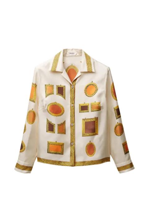 frame-print shirt by VERSACE
