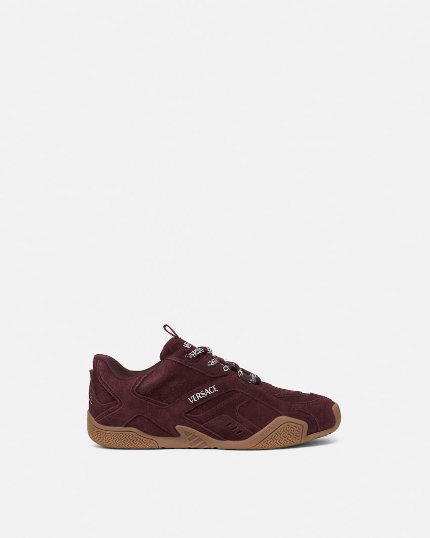 galaxia suede sneakers by VERSACE
