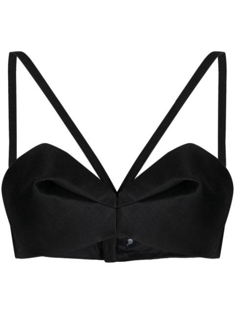 gathered bustier crop top by VERSACE