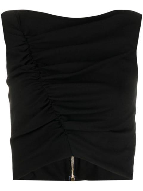 gathered sleeveless top by VERSACE