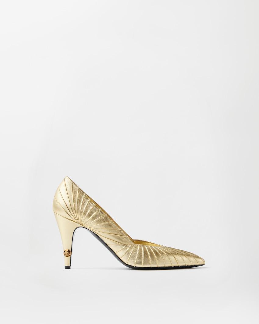gianni metallic nappa pumps 90 mm by VERSACE
