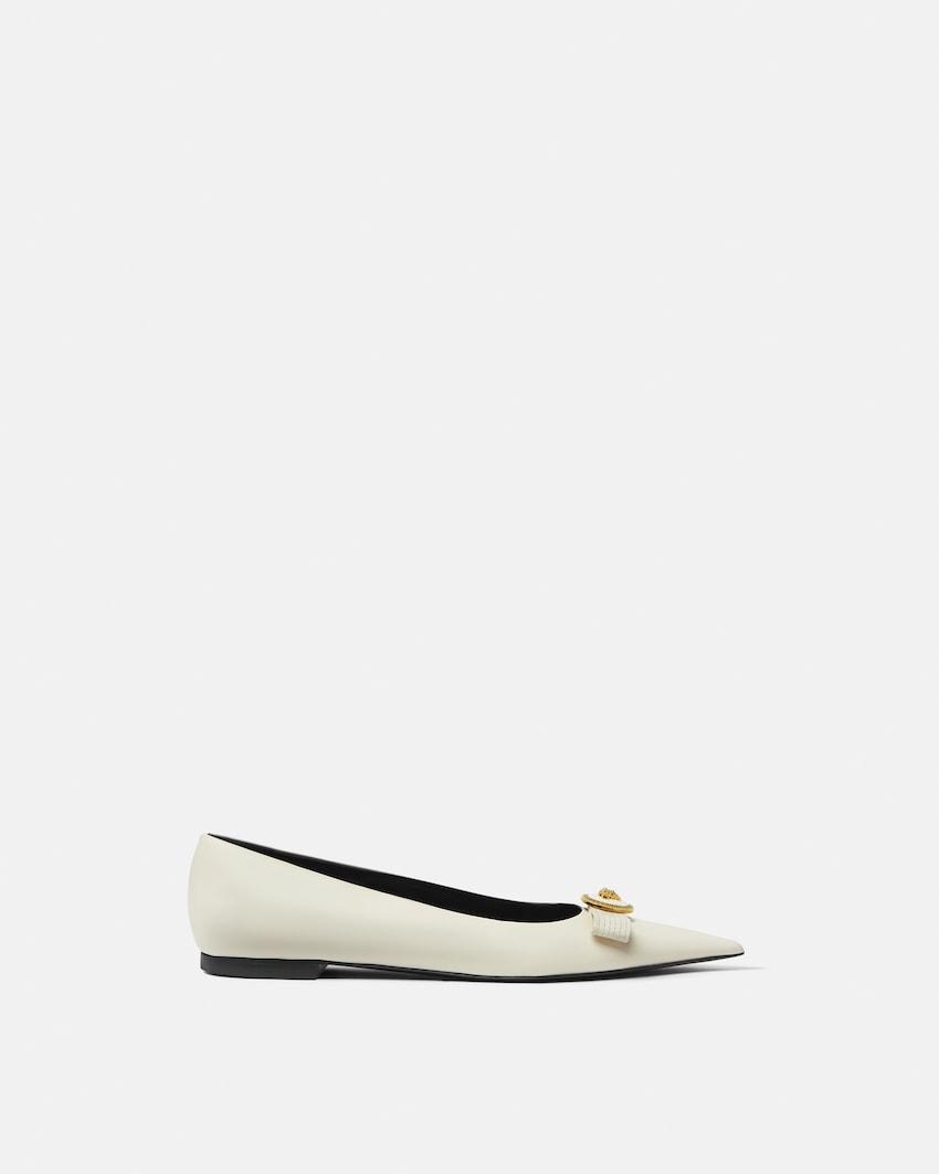 gianni ribbon leather ballerinas by VERSACE