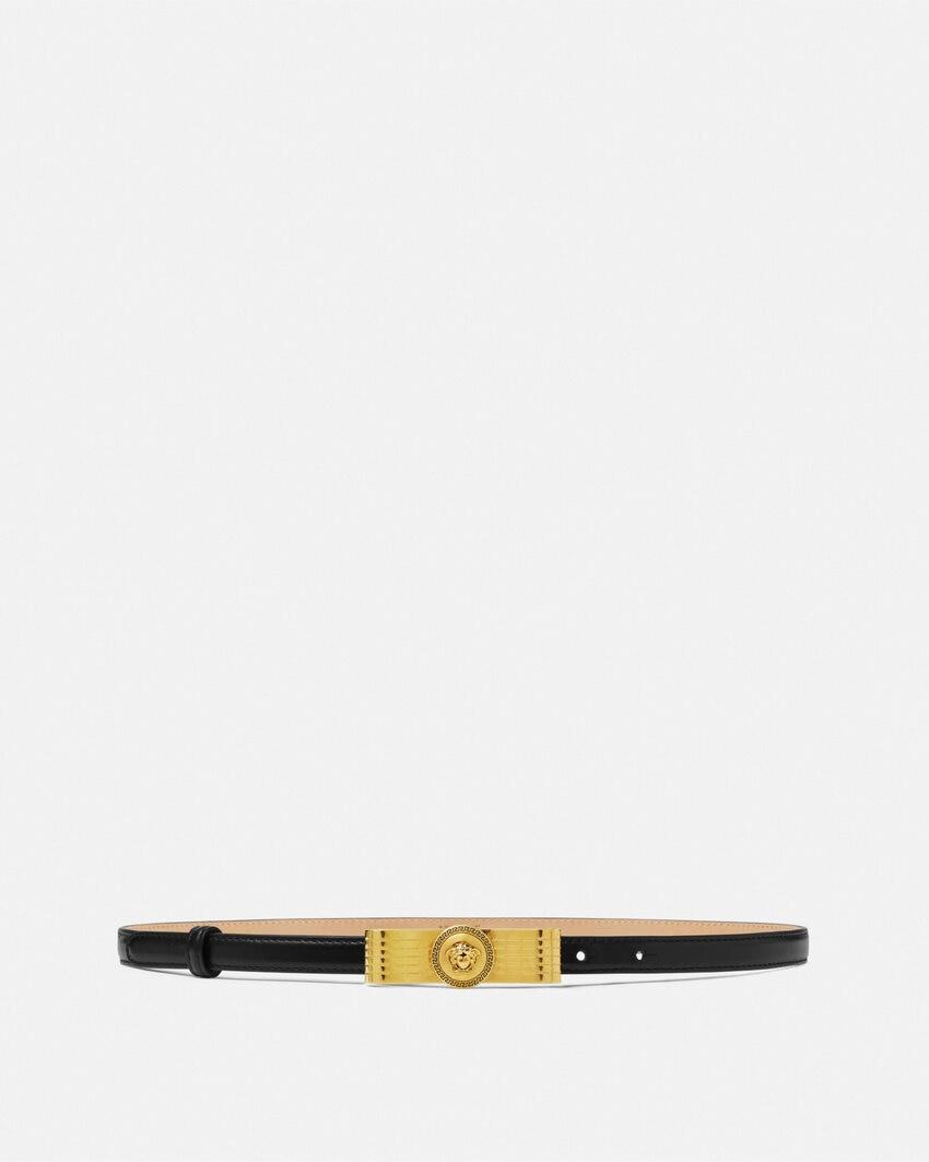 gianni ribbon leather belt 1.5 cm by VERSACE