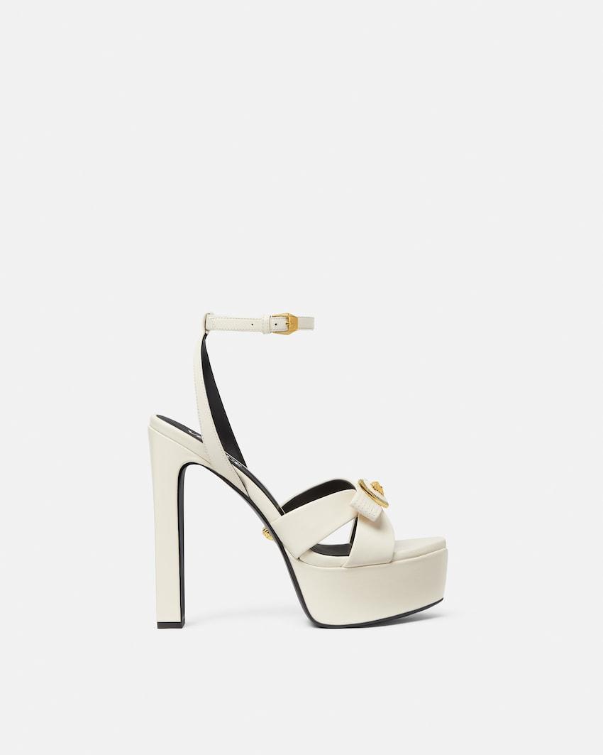 gianni ribbon leather sandals 140 mm by VERSACE